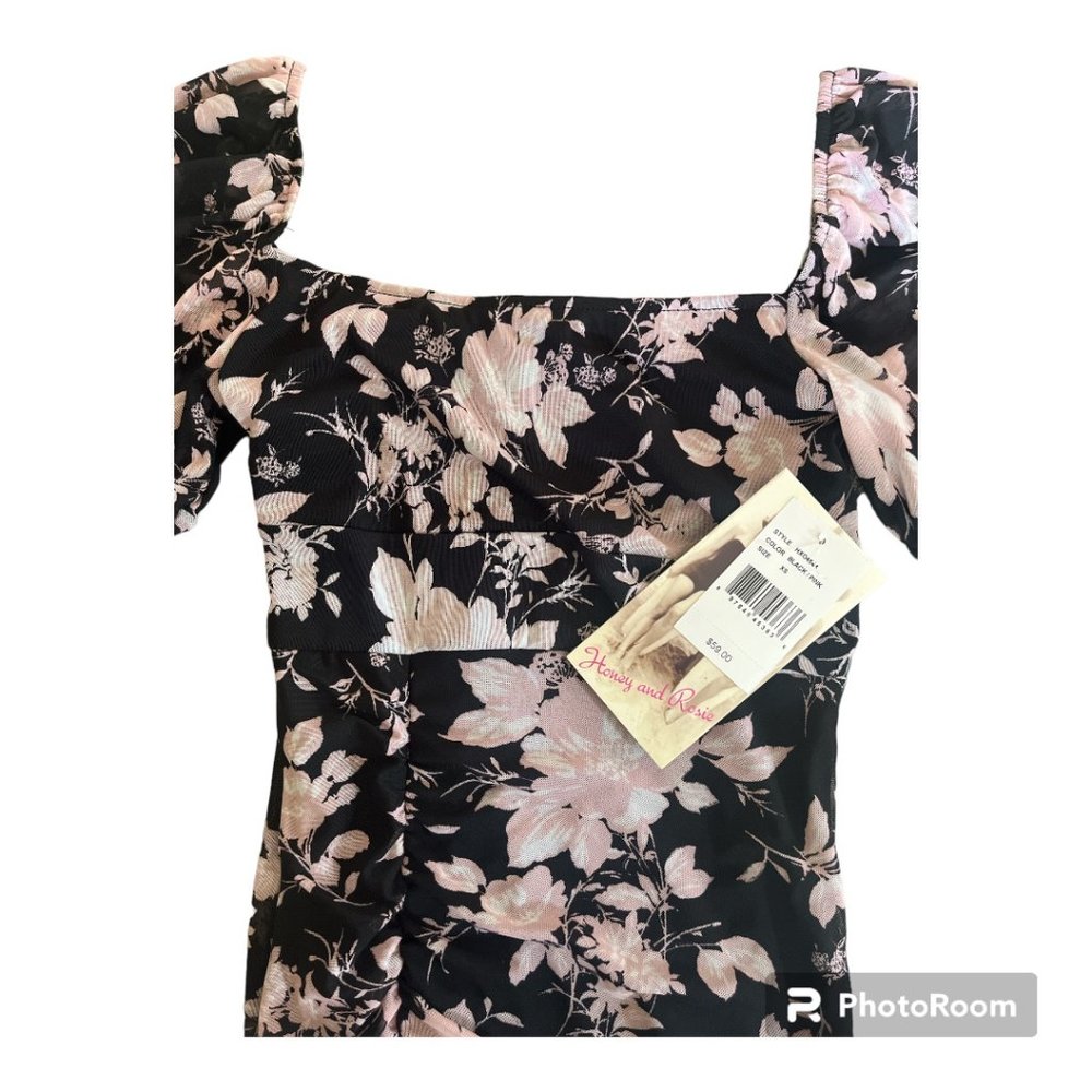 NWT Honey and Rosie Bodycon Cocktail Wedding Homecoming Winter Formal Dress XS - Picture 4 of 4